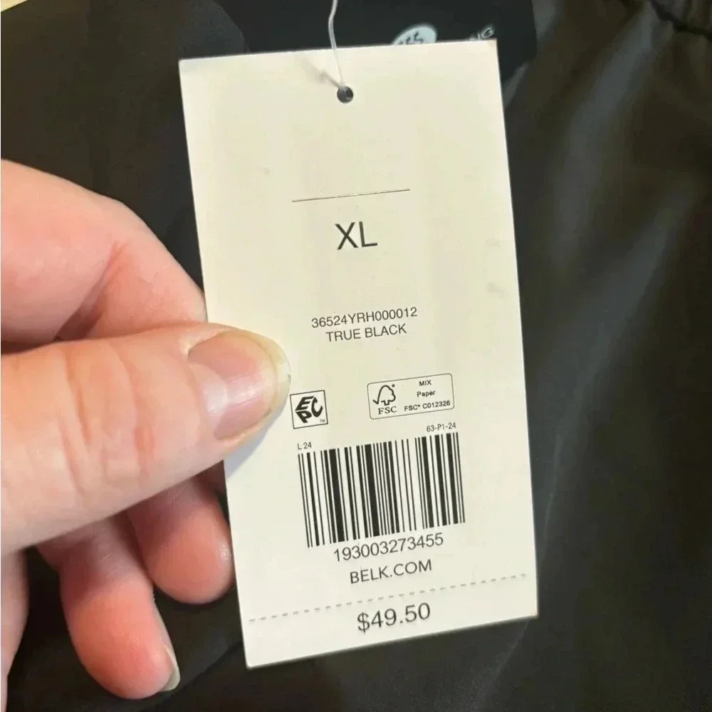 NWT Ocean coast black swim trunks XL belk